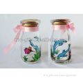 Dolphin ornament ribbon clear glass bottles
